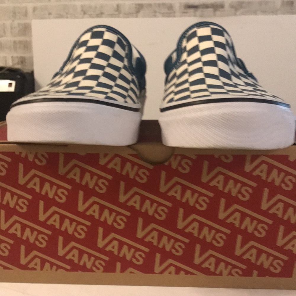 Vans Classic Slip-On Men's Shoes - Corsair Checkerboard - Picture 5 of 11